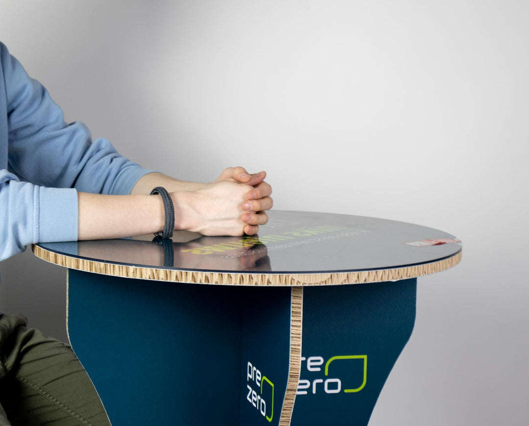 Bedrukte statafel voor PreZero