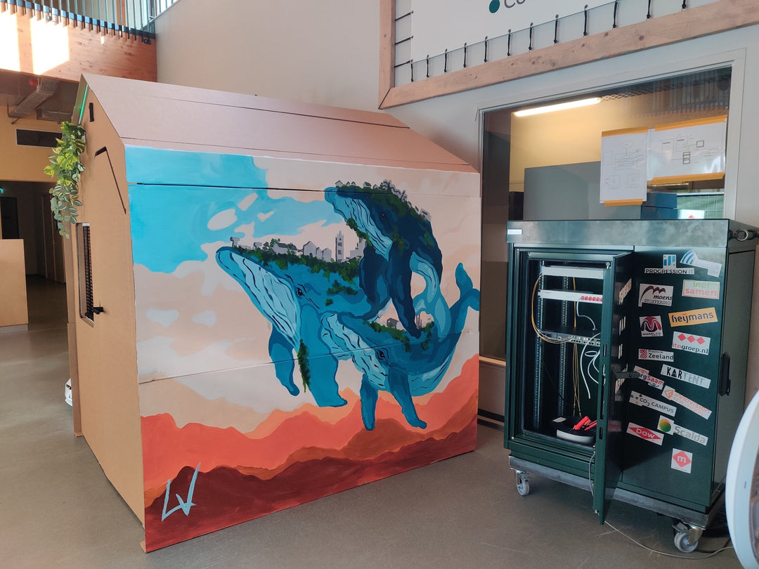 Kartonnen domotica huis voor Hogeschool Scalda