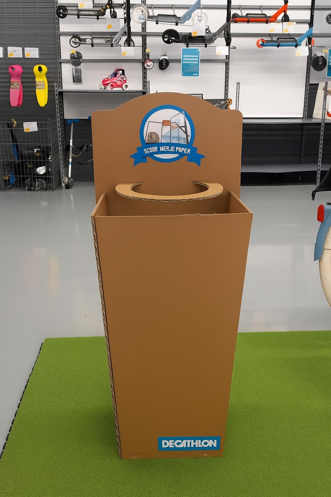 Papierproppen Prullenbak voor Decathlon