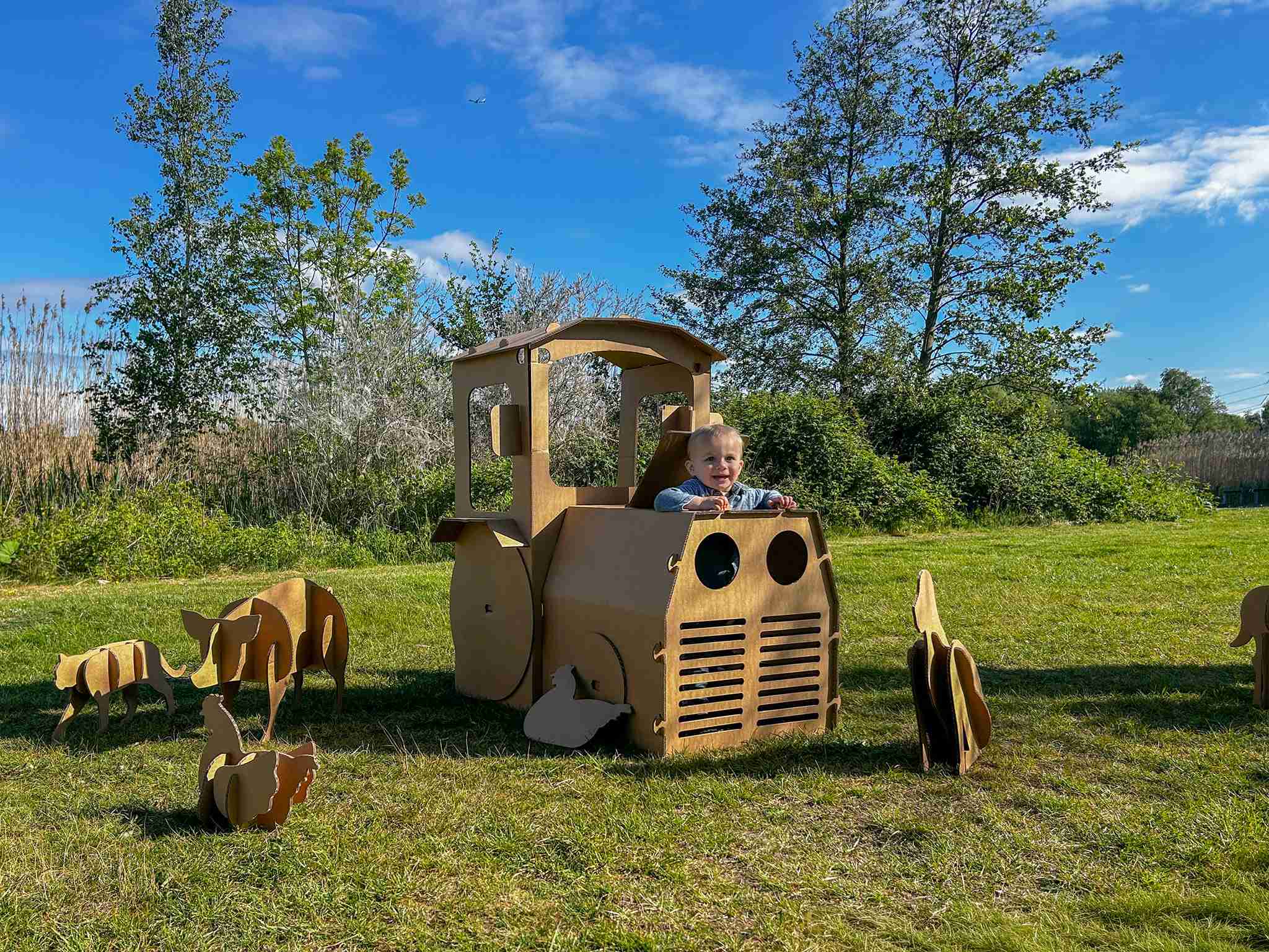 Kartonnen speelgoed: op de boerderij