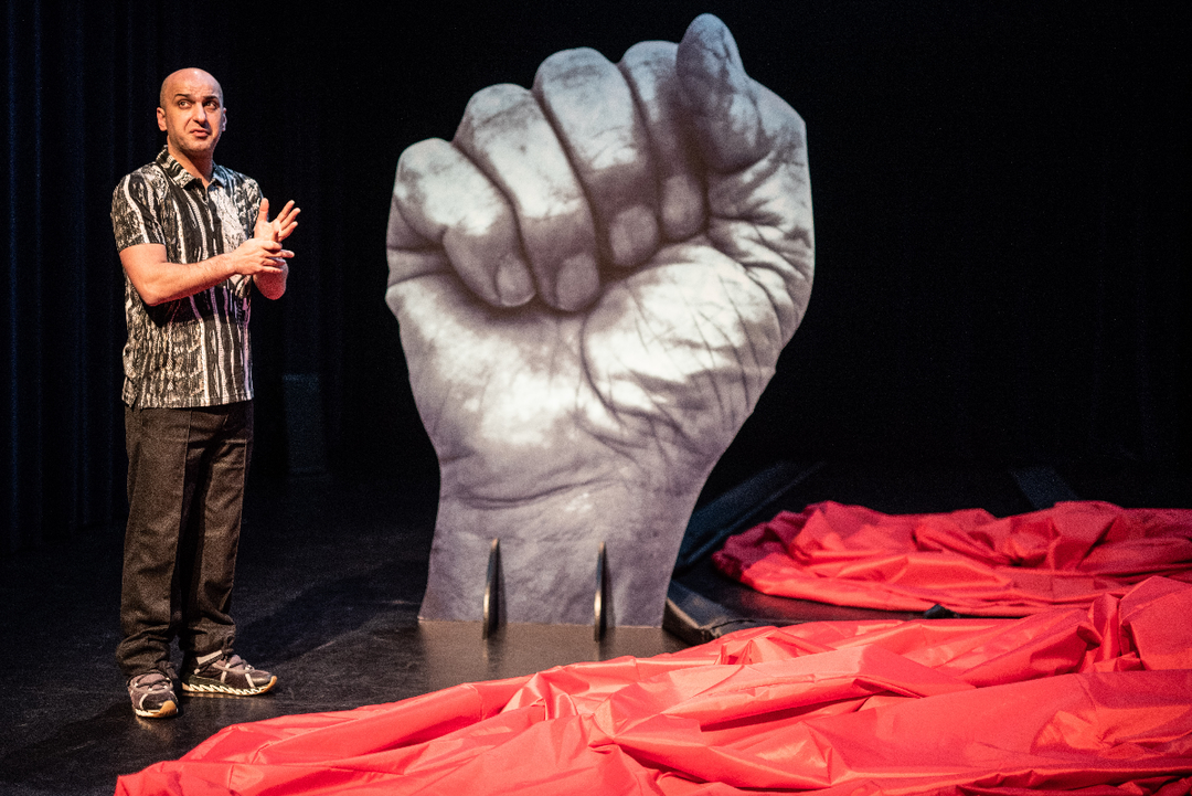 Bedrukte hand voor Stichting Troubleman