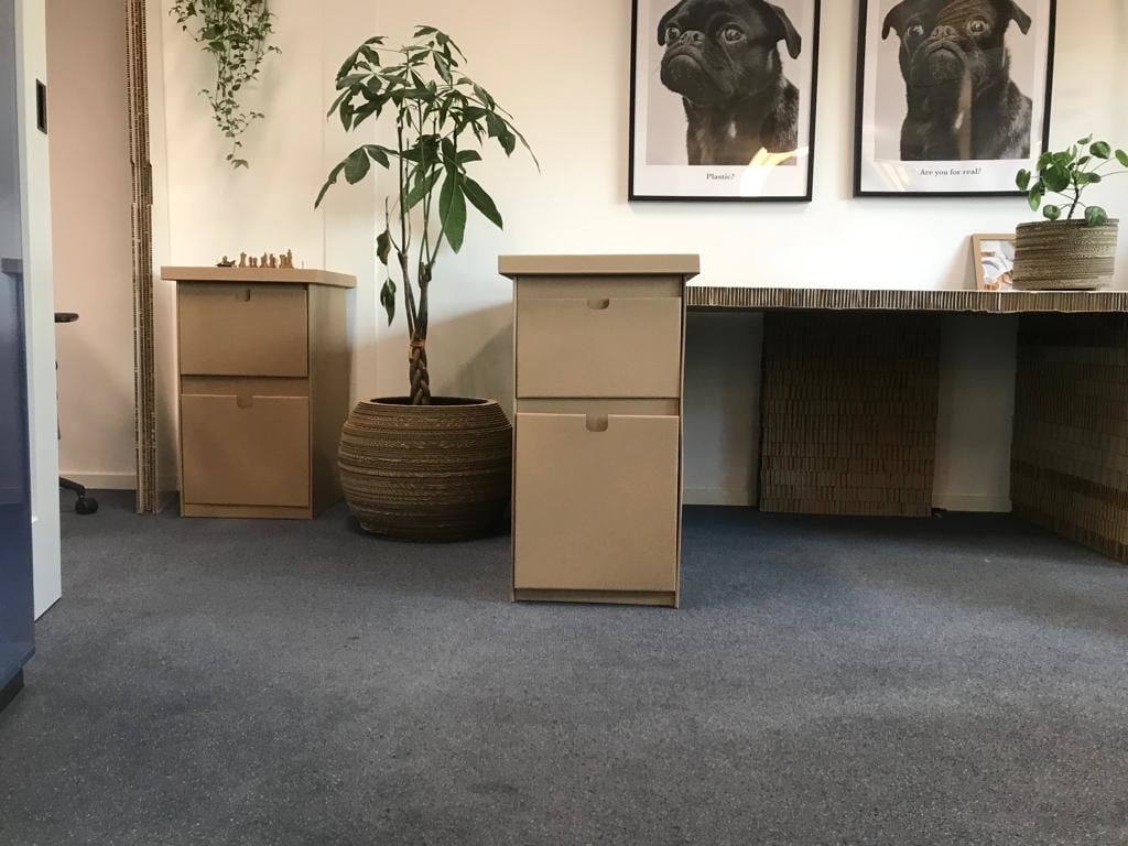 Kartonnen Nachtkastjes voor Kunstpunt Groningen