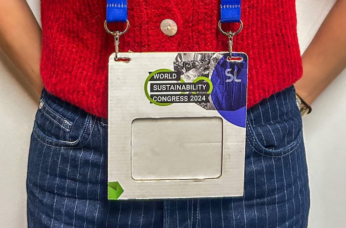 Naambadge van karton