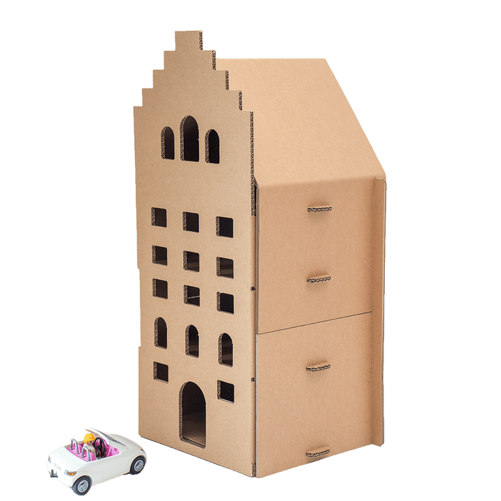 Kartonnen Amsterdams poppenhuis