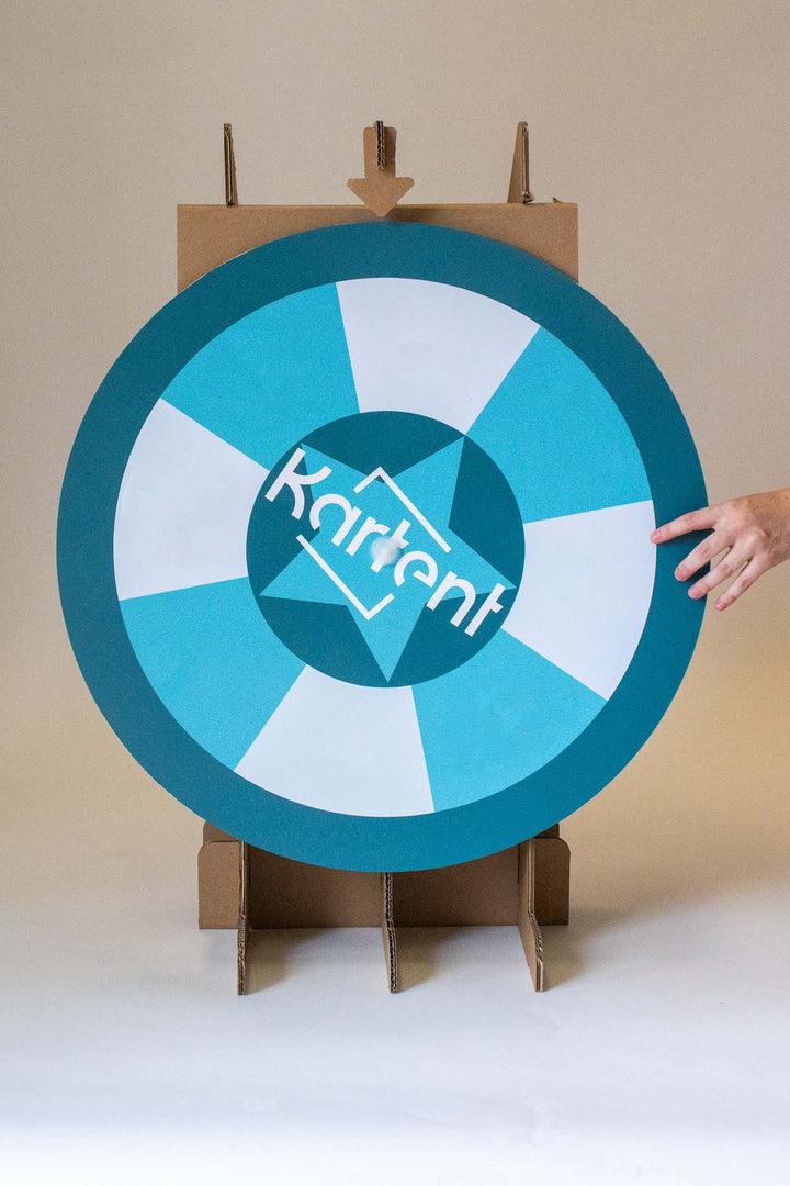 Glücksrad aus Karton bedruckt