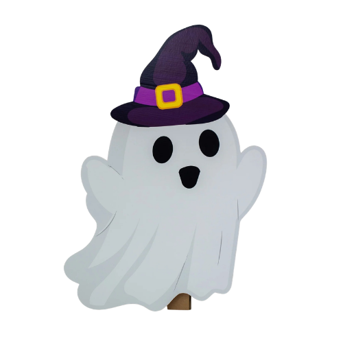 Kartonnen bedrukt spookje