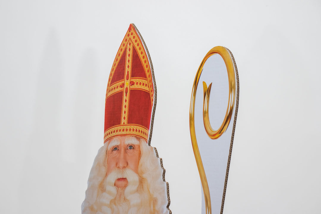 Cardboard printed Sinterklaas figure