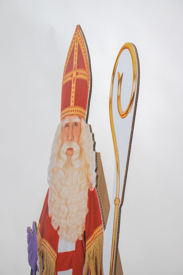 Cardboard printed Sinterklaas figure