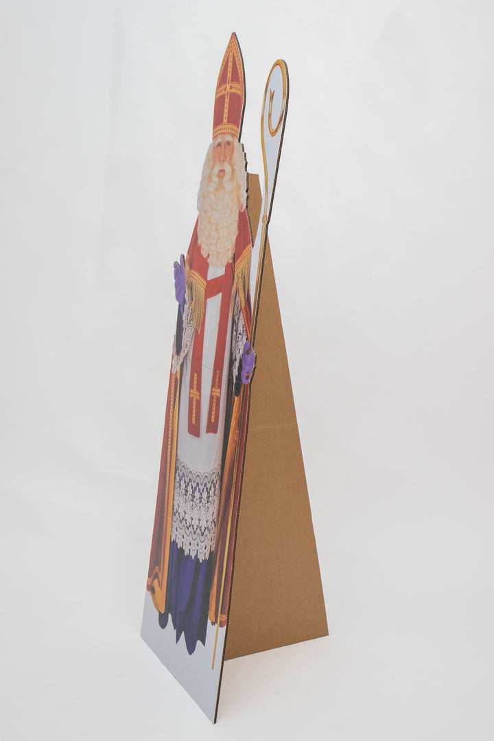 Cardboard printed Sinterklaas figure