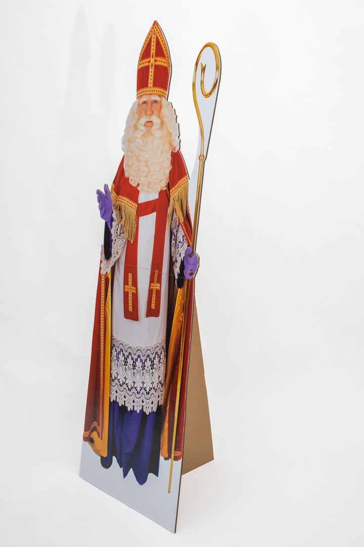 Cardboard printed Sinterklaas figure