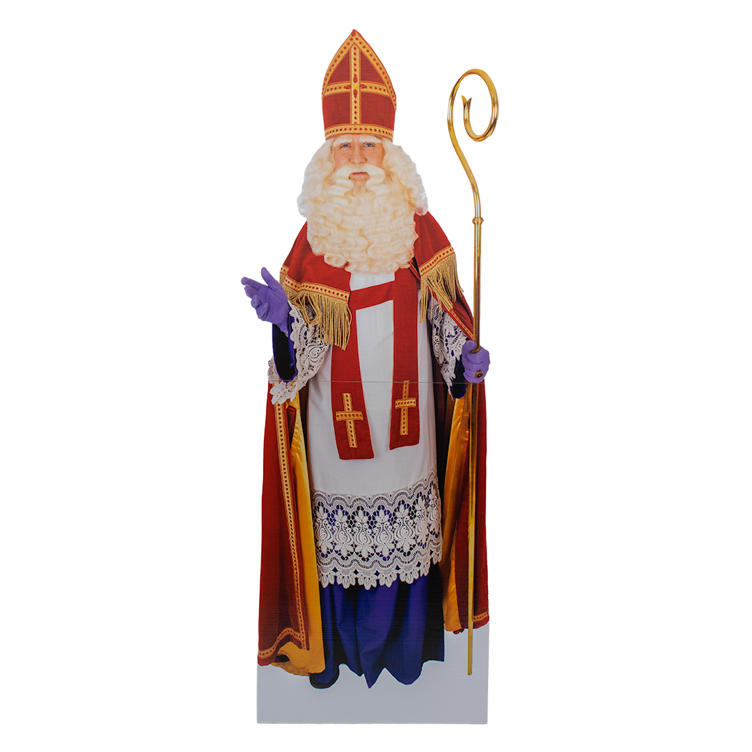 Cardboard printed Sinterklaas figure