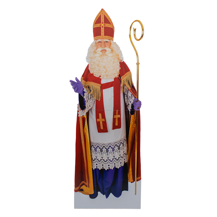 Cardboard printed Sinterklaas figure