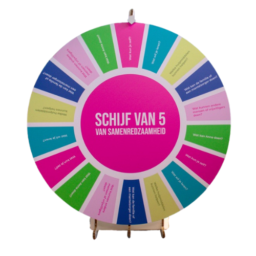 Kartonnen bedrukt honingraat rad van fortuin 150 cm