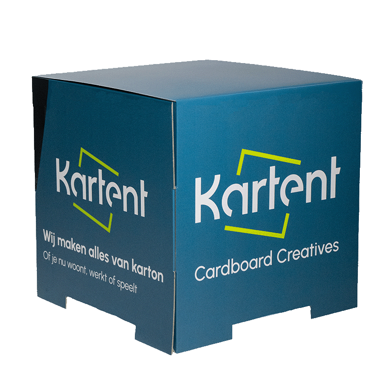 Cardboard printed stacking cube top closed