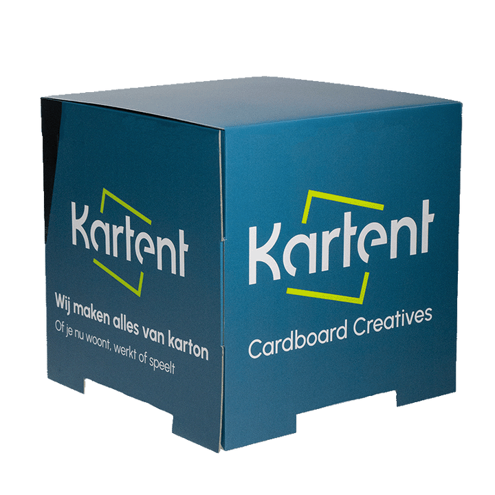 Cardboard printed stacking cube top closed