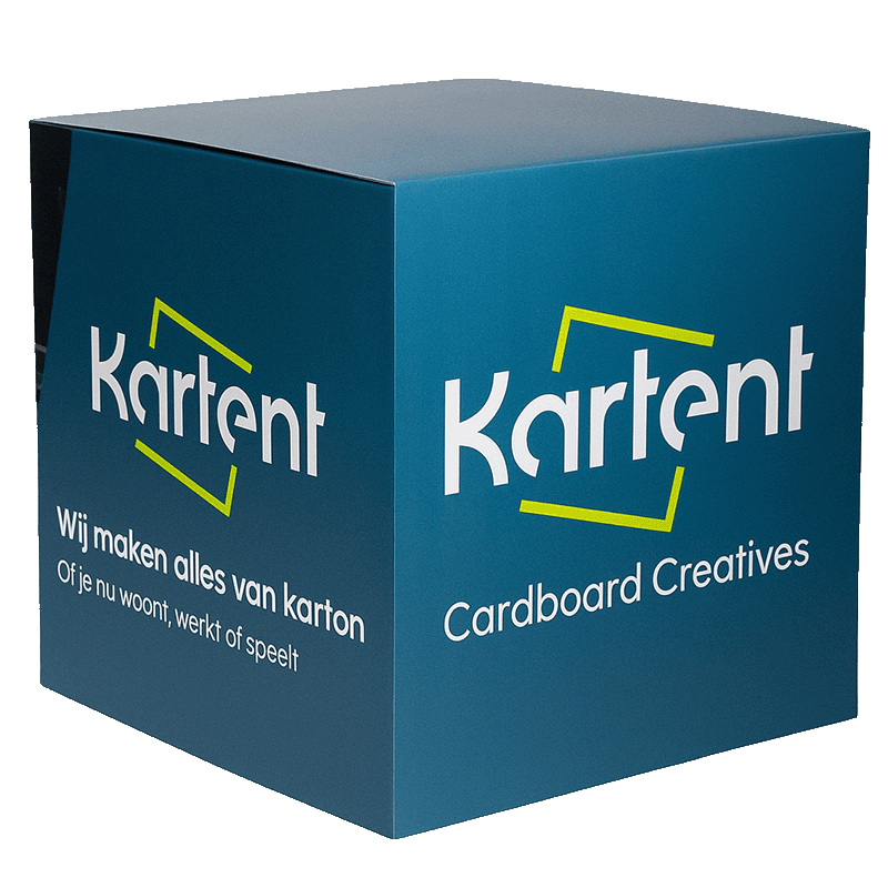 Kartonnen bedrukte stapelkubus dicht