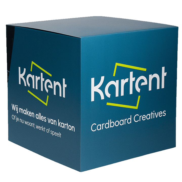 Kartonnen bedrukte stapelkubus dicht