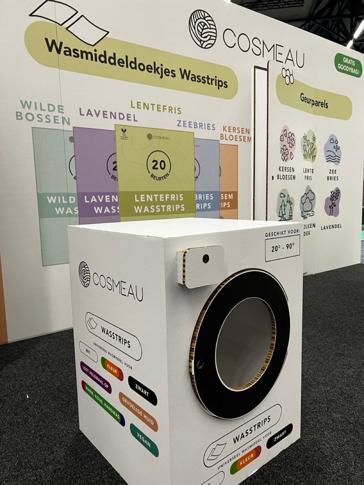 Cardboard printed exhibition wall