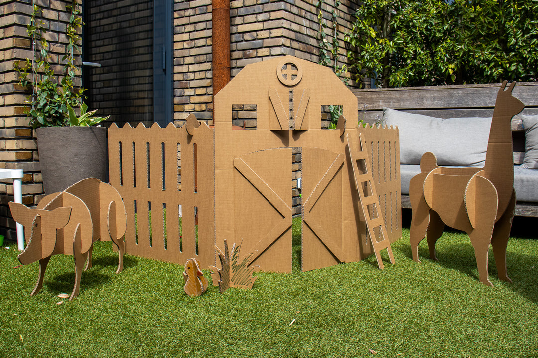 Cardboard farm wall