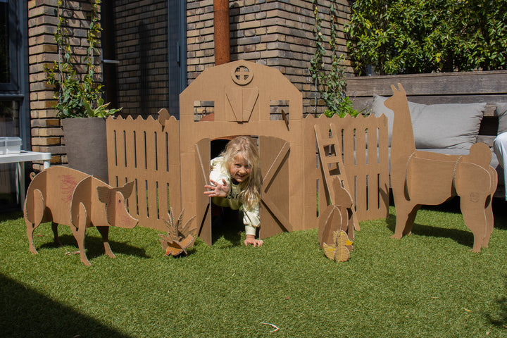 Cardboard farm wall