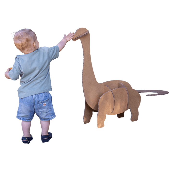 Kartonnen brontosaurus dinosaurus