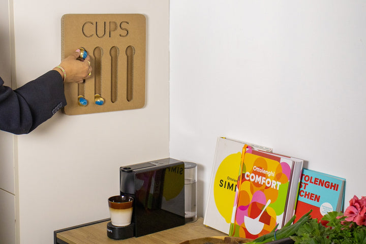 Kaffeetassenhalter aus Pappe