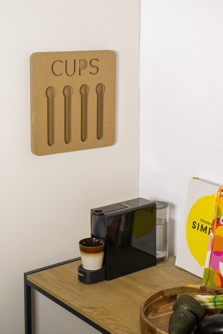 Kaffeetassenhalter aus Pappe