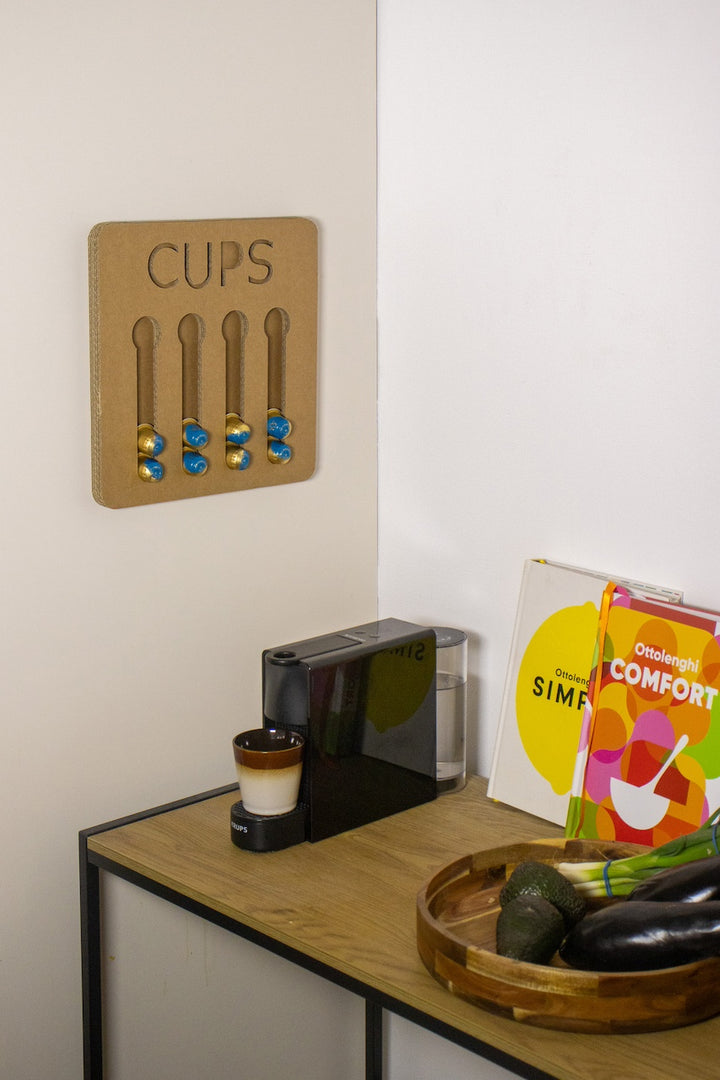 Kaffeetassenhalter aus Pappe
