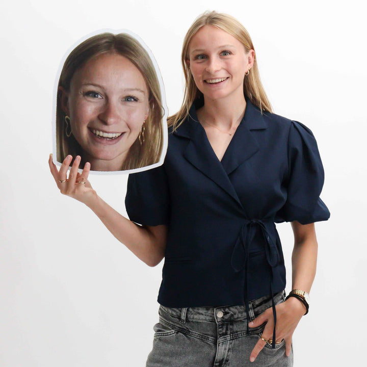 Kartonnen uitsnede hoofd op maat