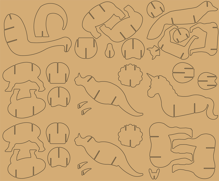 Cardboard sheet with your own figures