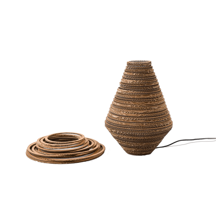 Kartonnen doe-het-zelf lamp