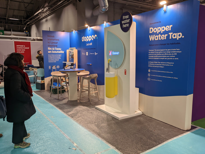 Cardboard printed exhibition wall