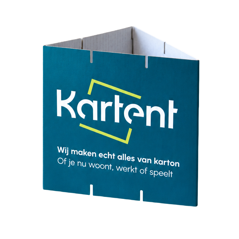 Dreieckdisplay mit Kartonaufdruck