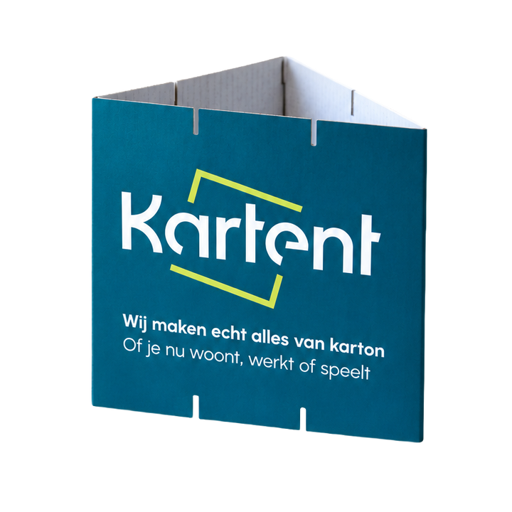Dreieckdisplay mit Kartonaufdruck