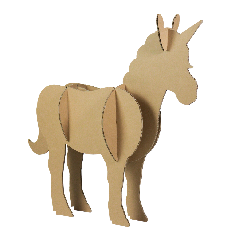 Kartonnen eenhoorn