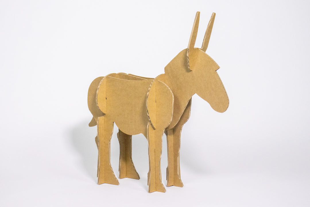 Cardboard donkey