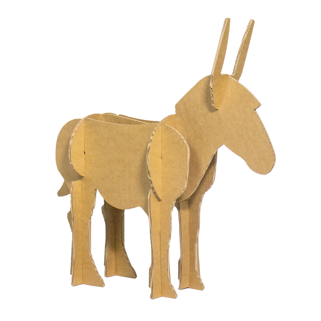 Cardboard donkey