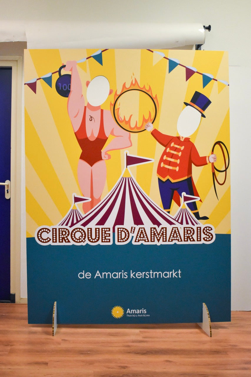 Cardboard printed stand-in photo board