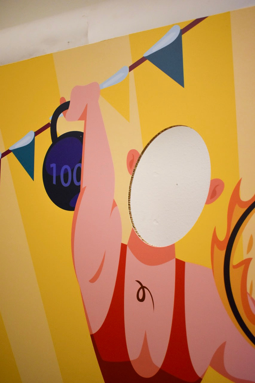 Cardboard printed stand-in photo board