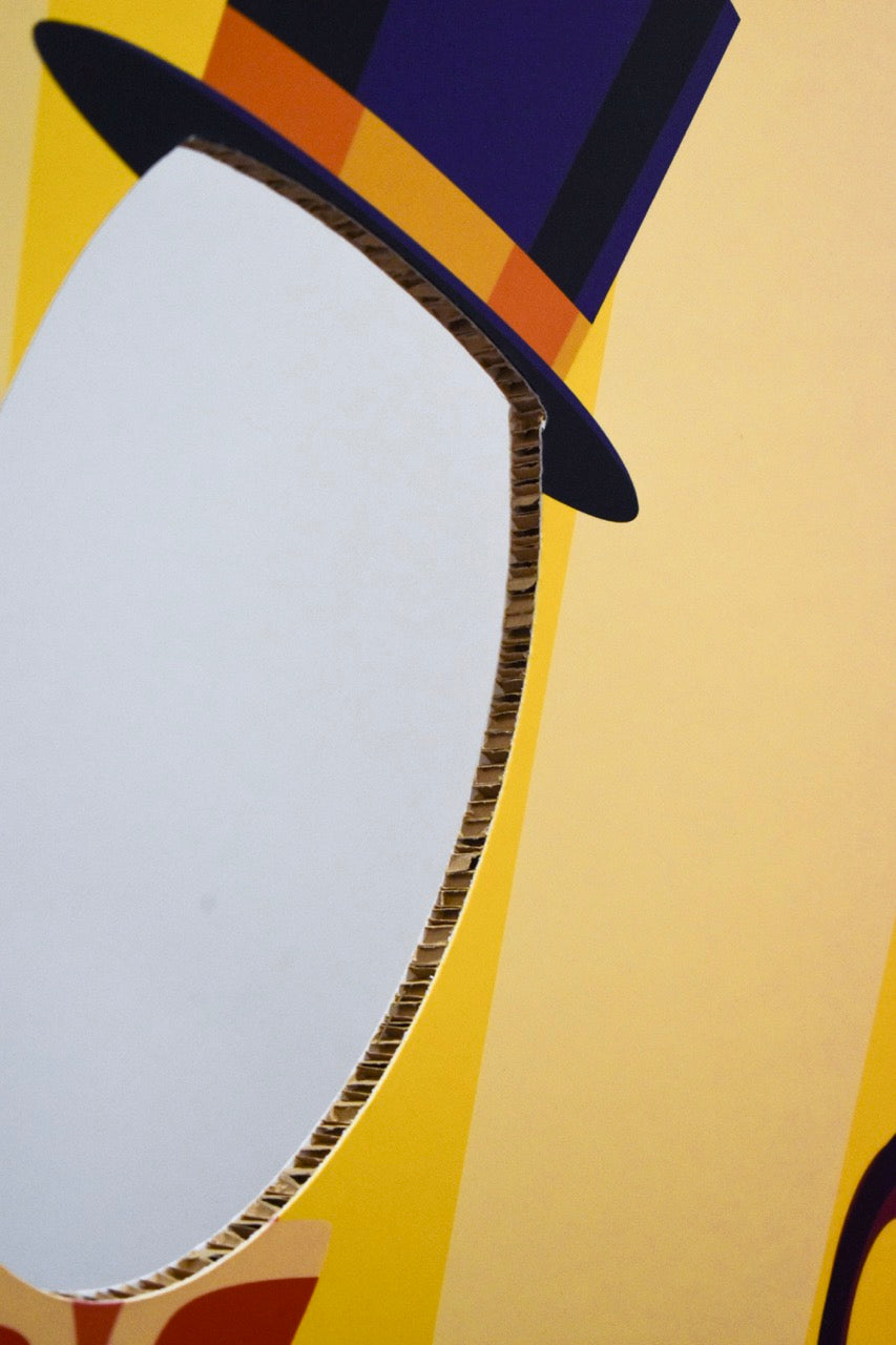 Cardboard printed stand-in photo board