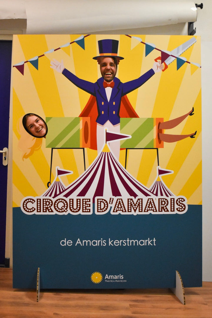 Cardboard printed stand-in photo board