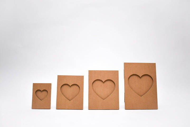 Kartonnen hart fotolijstje