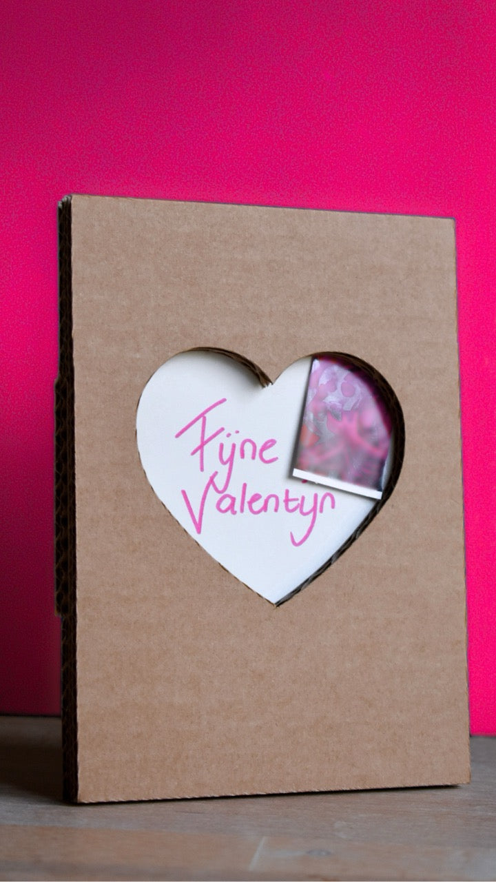 Kartonnen hart fotolijstje