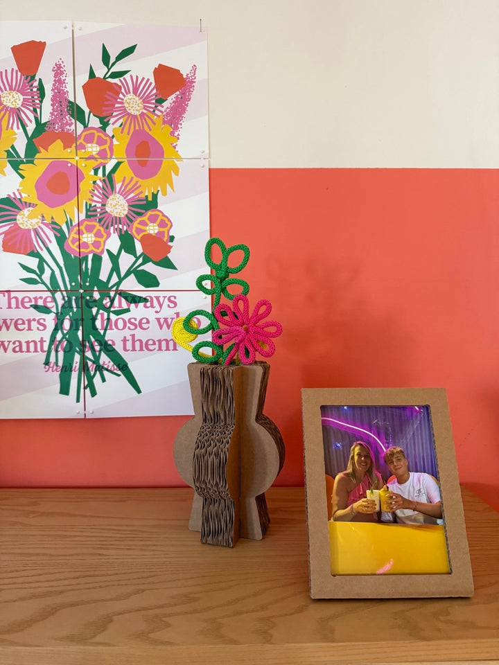 Cardboard dried flower vase Loïs