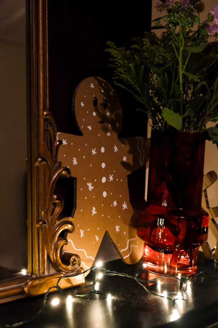 Kartonnen gingerbread mannetjes
