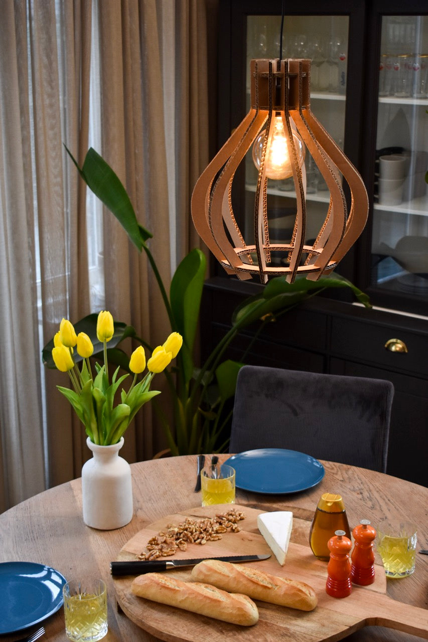 Kartonnen hardenberg lamp