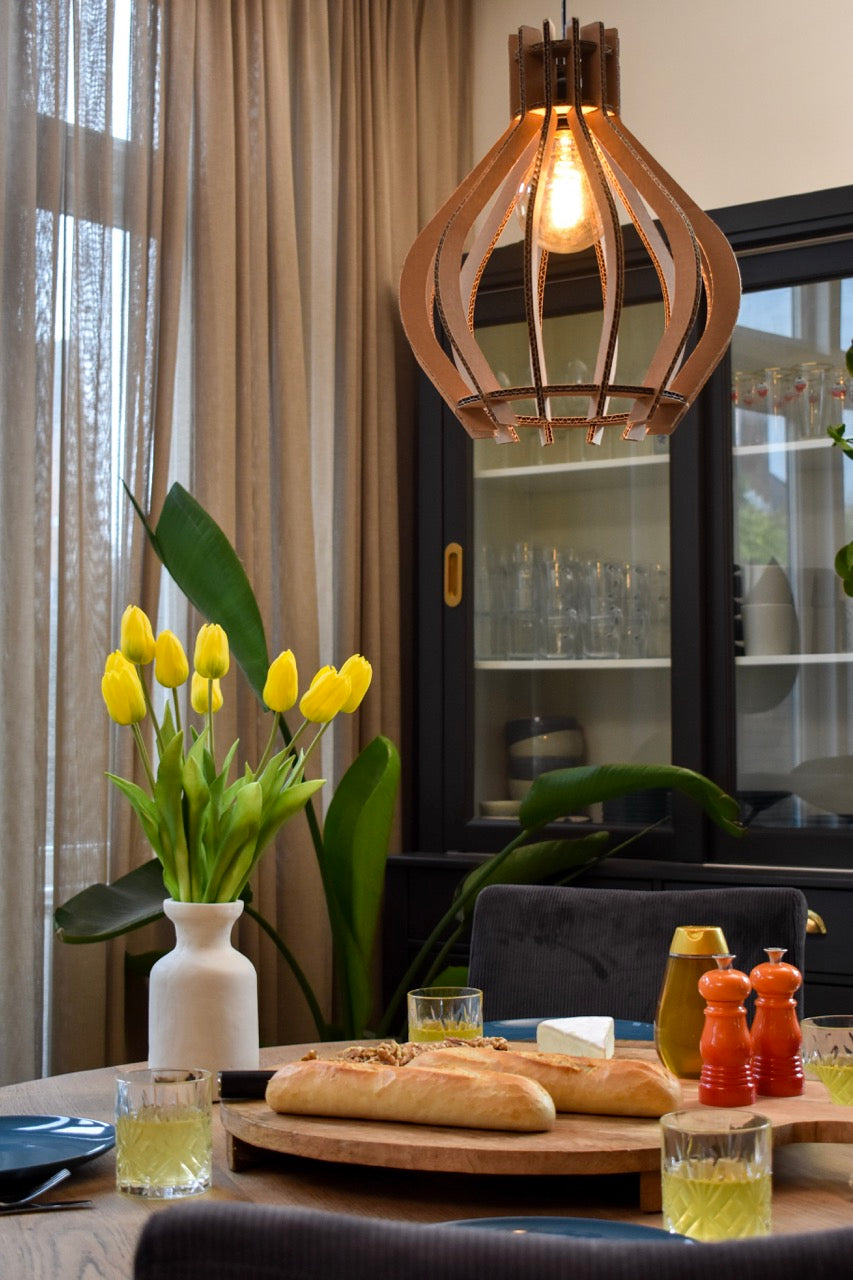 Kartonnen hardenberg lamp