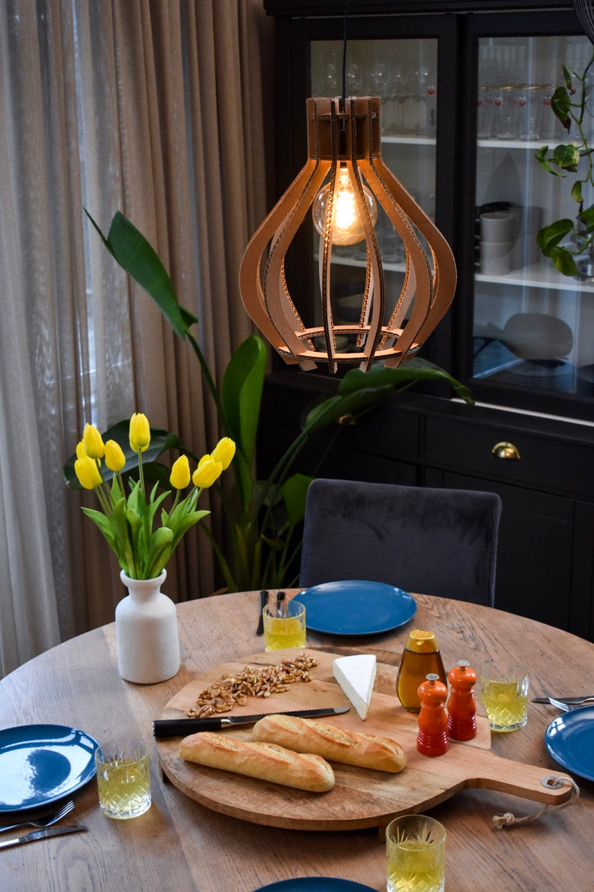 Kartonnen hardenberg lamp