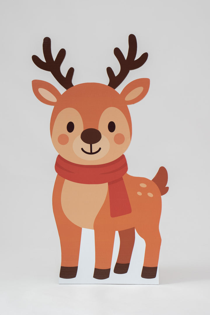 Cardboard printed reindeer