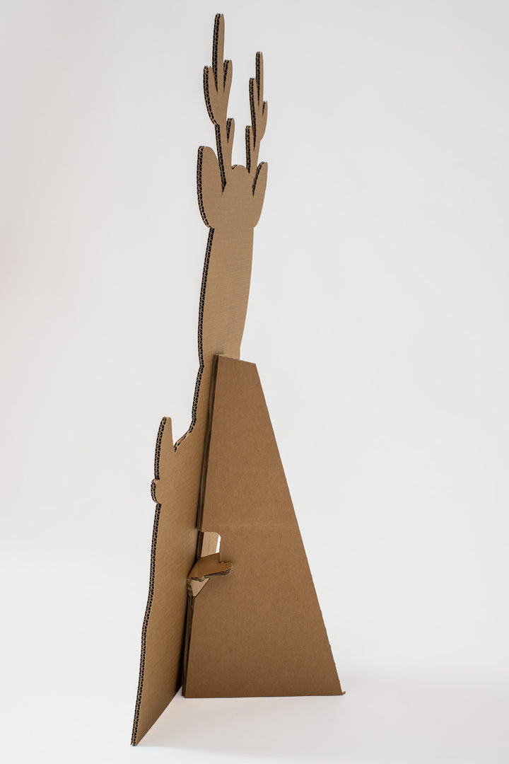 Cardboard printed reindeer